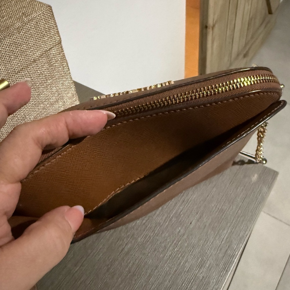 Michael Kors Brown Saffiano Leather Crossbody Bag - Picture 3 of 5